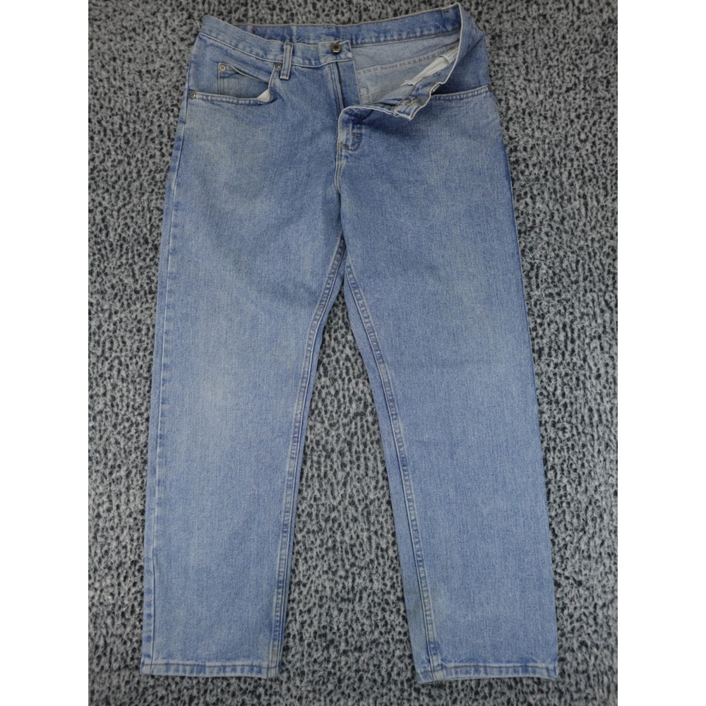 Wrangler Regular Fit Jeans Mens 33x30 Blue Denim Straight Leg Classic Casual
